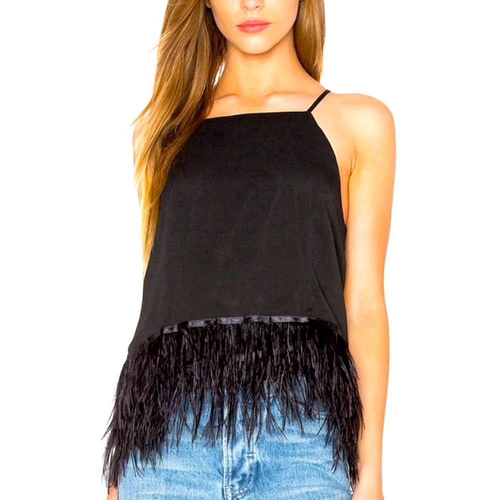 Endless Rose Revolve Feather Detail tank sz Small